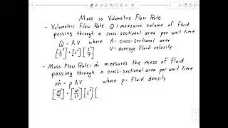 Prior Knowledge 5.1.1: Mass Flow Rate vs Volumetric Flow Rate