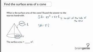 3.2.1 Find the surface area of a cone