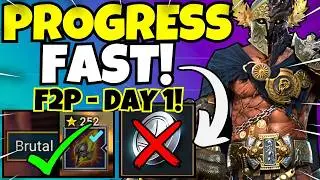 DO THIS F2P - FASTEST DAY 1 PROGRESS!!! [Raid: Shadow Legends]