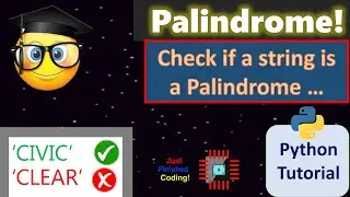 How to make a Palindrome Checker! | Easy, Simple, Beginner Python Tutorial | Just Finished Coding!