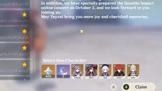 Genshin Impact Anniversary Rewards (4/4) Free 5 Star?