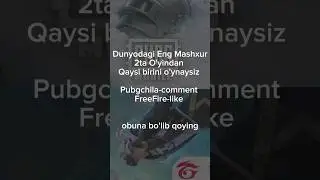 Qaysi O'yindi O'ynaysiz📲