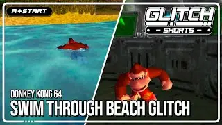Find the Hidden Cutscene Room by Swimming Through the Beach - Glitch Shorts (Donkey Kong 64)