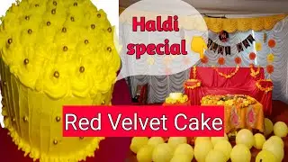 Redvelvet cake/haldi special red velvet cake