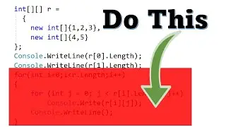 Jagged Array Example With Length Property and Double For Loops, C#