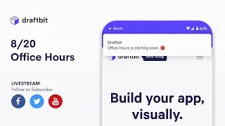 No-Code Auth, GitHub Integration, Push Notifications, and more… | Draftbit Office Hours Livestream