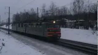 ГЖД ВЛ60К 041 и ВЛ80С 088 с приветливым машинистом
