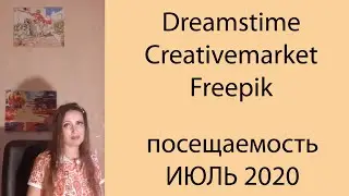 📈 Dreamstime, Creativemarket, Freepik посещаемость в июле 2020. Статистика по фотостокам. Обзор Poly