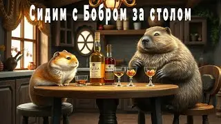 Сидим с Бобром за столом. 