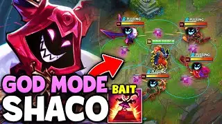 PINK WARD GOES 1V9 GOD MODE WITH SHACO! (500 IQ SHACO BAITS)