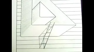 🔥 How To Draw 3D Art for beginners | Ladder | Easy 3D Drawing on Paper - Easy Art | ram arts