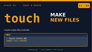 Linux Commands #11 touch — Create Empty Files in 1 Second (Linux Beginner Tutorial)