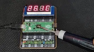 RP2040 Raspberry PI PICO - Built-in Temperature Sensor and Waveshare 8 Segment Display Demo