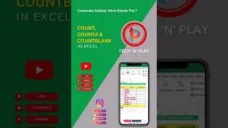 Kitne Blanks The? COUNT, COUNTA & COUNTBLANK FUNCTIONS  😎 #shorts #exceltricks #msexcel #exceltips 🔥