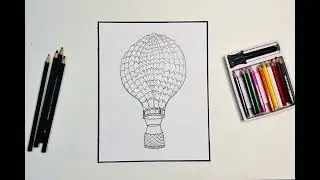 Drawing A Air Balloon Very Easy
