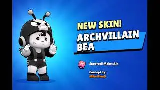Brawl Stars Archvillain Bea Skin 🥰 #Short #BrawlStars