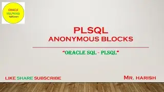 Oracle PLSQL Anonymous Blocks