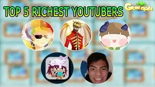 TOP 5 Richest Youtubers 2019 | Growtopia