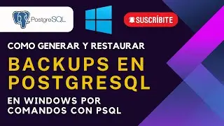 Como hacer backup y restore PostgreSQL en windows por comandos FÁCIL Y RÁPIDO