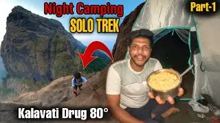 Night Solo Camping at 80 Degree Kalavantin Durg  | Most Dangerous Trek Near Panve | Mrkrish