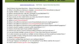Top 60 Important JQuery Interview Questions