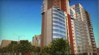 Жилой комплекс у реки Кача в Красноярске