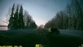 Взрыв колеса фуры на трассе Игра-Ижевск 28.01.2017