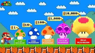 Super Mario Bros. but Mario Can Buy all Mushrooms...