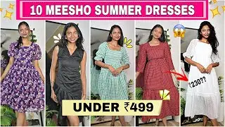 *Huge* MEESHO Summer Dresses Haul🫶🏻 Try on haul😍 Under ₹499 Only😱| classywings #classywings