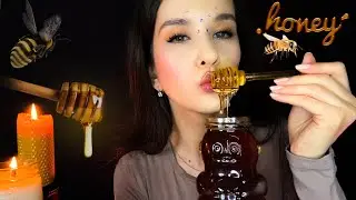 ASMR Eating Honey Дегустация Меда. Звуки рта. Ложечки Mouth sounds