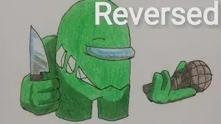 Drawing Green Imposter in Reverse | Friday Night Funkin