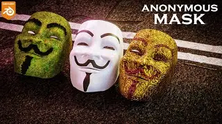 Anonymous Mask | Blender 3.2 | Blender Speed Modeling.