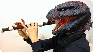 How to play the theme of Godzilla/Alto recorder (EASY MODE) shin godzilla BGM for Alto recorderゴジラ