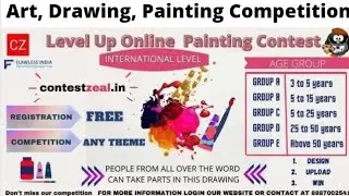 Online Drawing Competition 2021 Free Entry/ Win Prizes/ Painting Competition 2021/ Art Competition