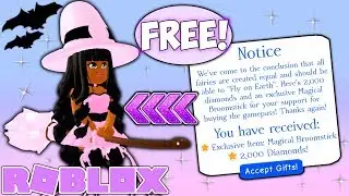 HOW TO GET A FREE EXCLUSIVE RIDEABLE BROOMSTICK IN ROYALE HIGH! | ROBLOX ROYALE HIGH UPDATE!