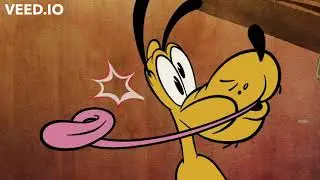 Pluto's long tongue drops out