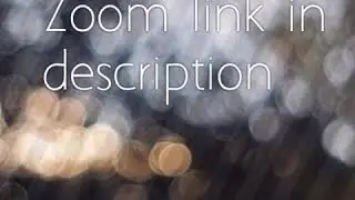 Zoom live right now!!