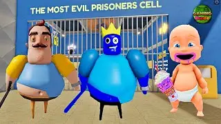 🥤GRiMACE BARRY'S PRISON RUN vs BLUE BaRRY'S PRISON vs HELLO NEIGHBOR BaRRY 