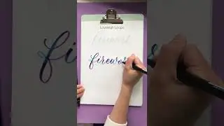 "Fireworks" Brush Pen Calligraphy Quote | July #LetteringChallenge #ASMR #shorts