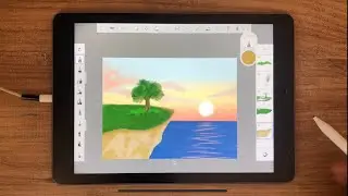 Landscape drawing tutorial with Autodesk Sketchbook
