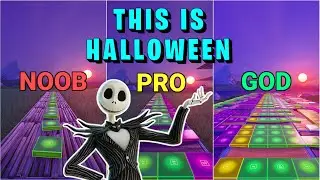 This Is Halloween - The Nightmare Before Christmas - Noob vs Pro vs God (Fortnite Music Blocks)