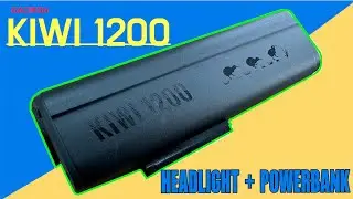 Kiwi 1200 Lumens Bike Headlight, Bluetooth, power bank feature rechargeable and waterproof.