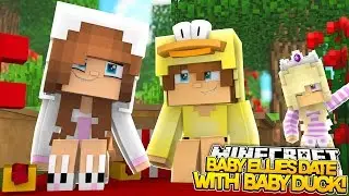 Minecraft Little Kelly : BABY ELLIE GOES ON A DATE WITH BABY DUCK! (Roleplay)