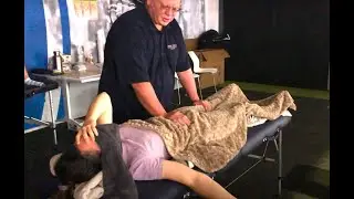 Deep tissue massage helping with stress and trauma. Emotional release. Brandon working Lilly part I.