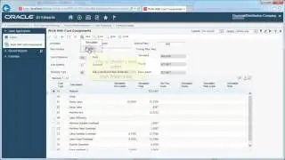 Accessing Cost Components - JDE E1 92 - Product Costing