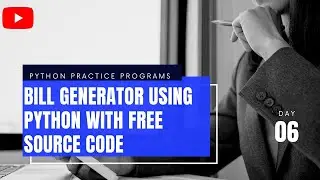 Bill generator using python||Python practice programs||codeandman🔥🔥