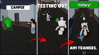 I TRIED an MM2 AIM TRAINER for the FIRST TIME..