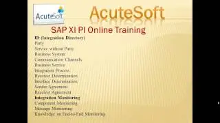 SAP XI PI Online Training