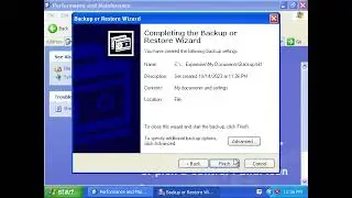 How to create a backup on Windows XP