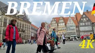 Bremen, Germany 🇩🇪 Vibrant City walking tour 4k 30 fps HDR